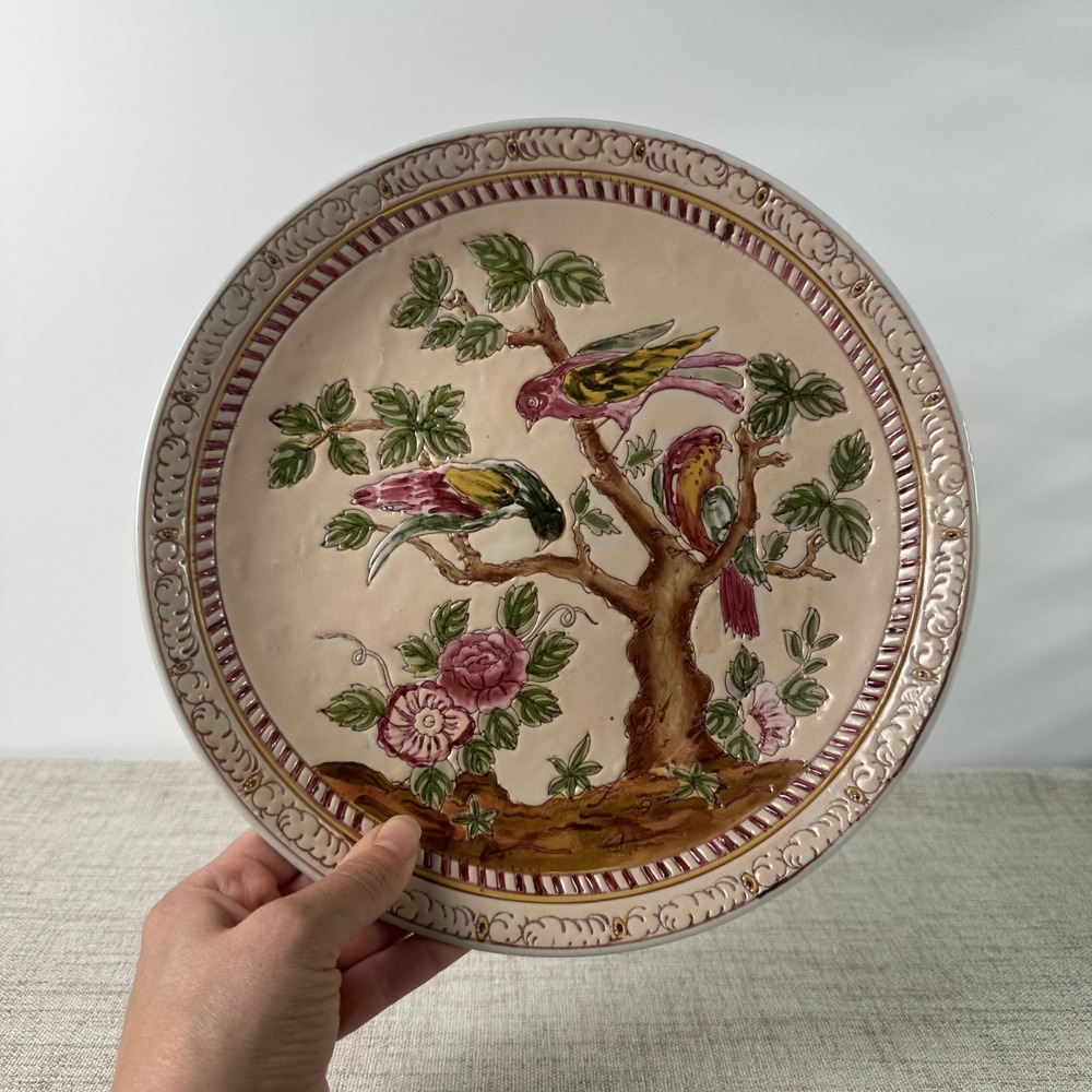 Vintage Andrea by Sadek Victoria Morland Tree of Life Bird Chinoiserie Plate